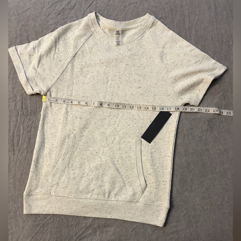 Mono B grey short sleeved Tee with front pouch pocket. - Picture 3 of 5